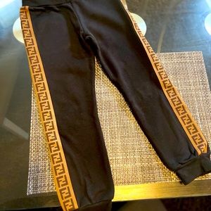FENDI BLACK FF TAPE JOGGERS